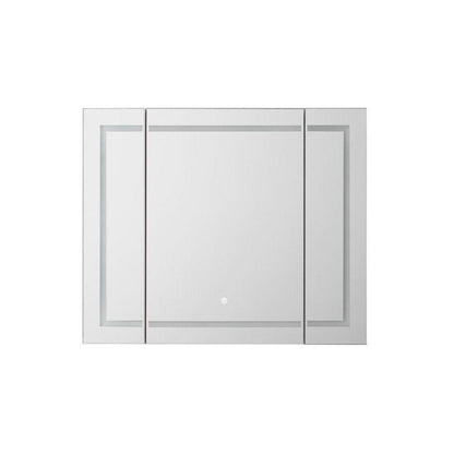 Aquadom Royale Plus 36" x 30" LED Lighted Medicine Cabinet With Defogger, Integrated LED 3X Magnifying Mirror and Electrical Outlet With USB - RP3-3630-N