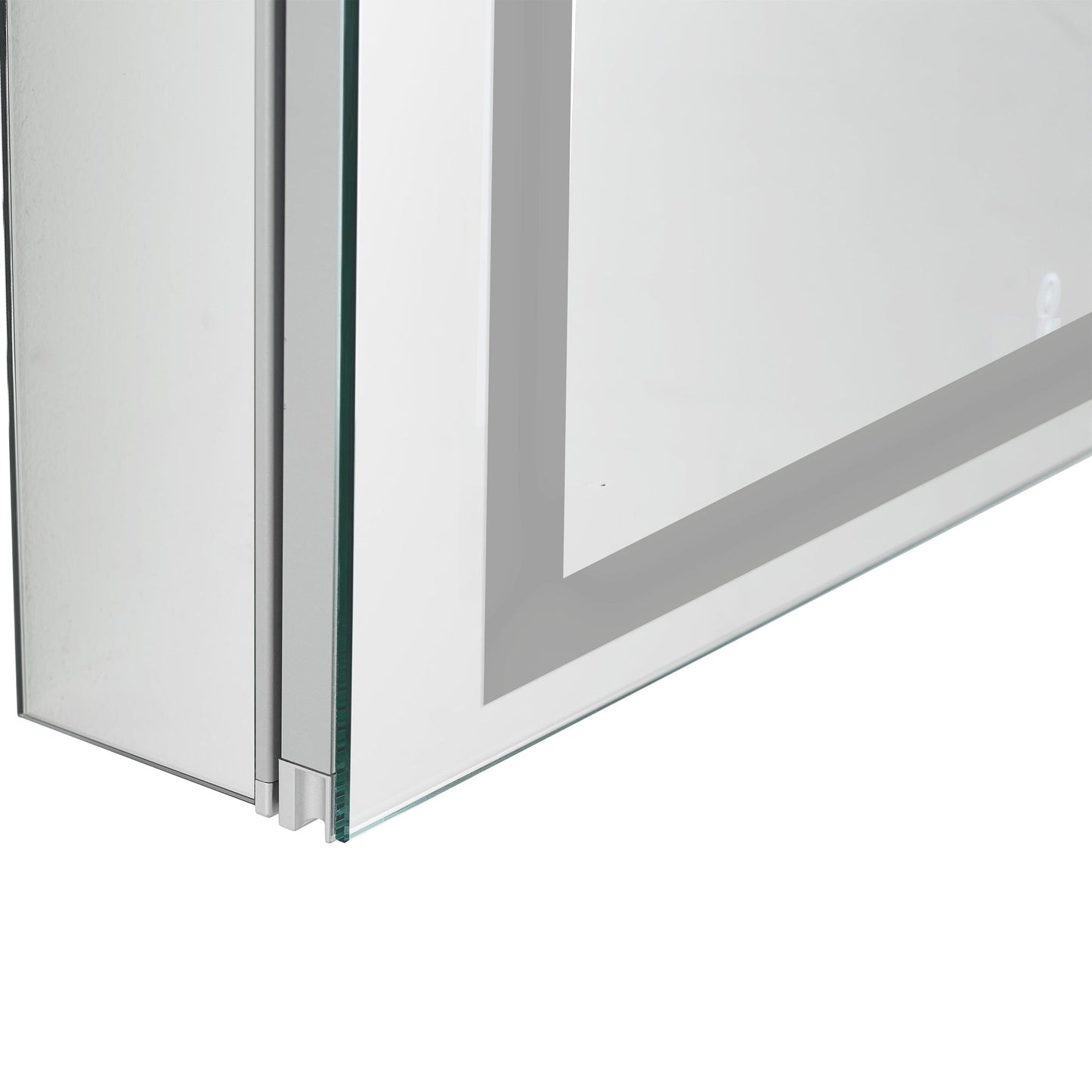 Aquadom Royale Plus 36" x 30" Rectangle Recessed or Surface Mount Bi-View LED Lighted Bathroom Medicine Cabinet With Defogger, Electrical Outlet, Magnifying Mirror - RP-3630-N