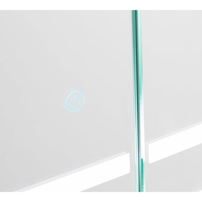Aquadom Royale Plus 40" x 36" Rectangle Recessed or Surface Mount Bi-View LED Lighted Bathroom Medicine Cabinet With Defogger, Electrical Outlet, Magnifying Mirror - RP-4036-N