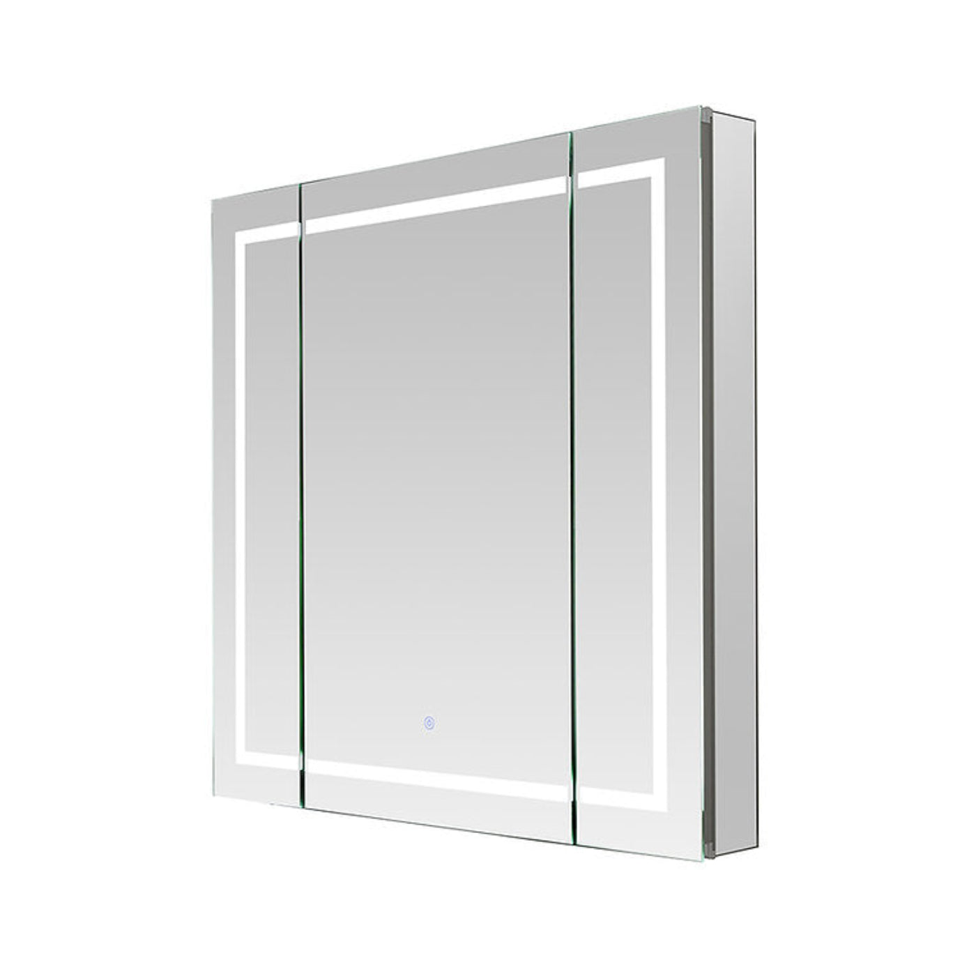 Aquadom Royale Plus 40" x 36" Triple-Door LED Lighted Medicine Cabinet With Defogger, Integrated LED 3X Magnifying Mirror and Electrical Outlet With USB - RP3-4036-N