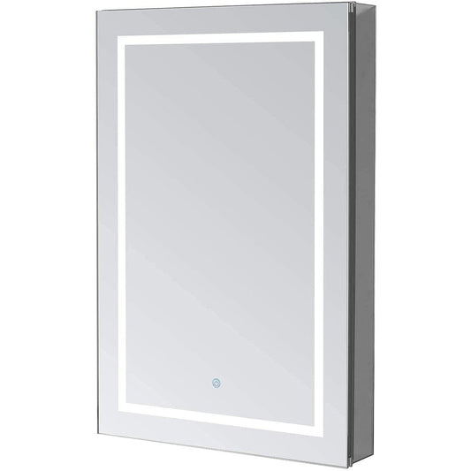 Aquadom Royale Plus 48" x 30" Extra Depth Rectangle Recessed or Surface Mount Single View LED Lighted Bathroom Medicine Cabinet With Defogger, Electrical Outlet, Magnifying Mirror - RPX-4830-6