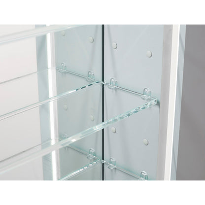 Aquadom Royale Plus 48" x 30" LED Lighted Medicine Cabinet With Defogger, Integrated LED 3X Magnifying Mirror and Electrical Outlet With USB - RP3-4830-N
