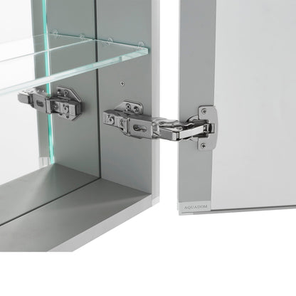 Aquadom Royale Plus 48" x 30" LED Lighted Medicine Cabinet With Defogger, Integrated LED 3X Magnifying Mirror and Electrical Outlet With USB - RP3-4830-N