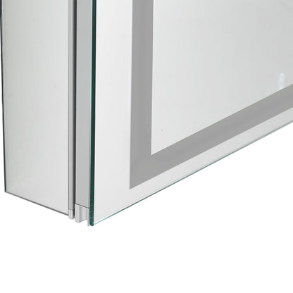 Aquadom Royale Plus 48" x 30" LED Lighted Medicine Cabinet With Defogger, Integrated LED 3X Magnifying Mirror and Electrical Outlet With USB - RP3-4830-N