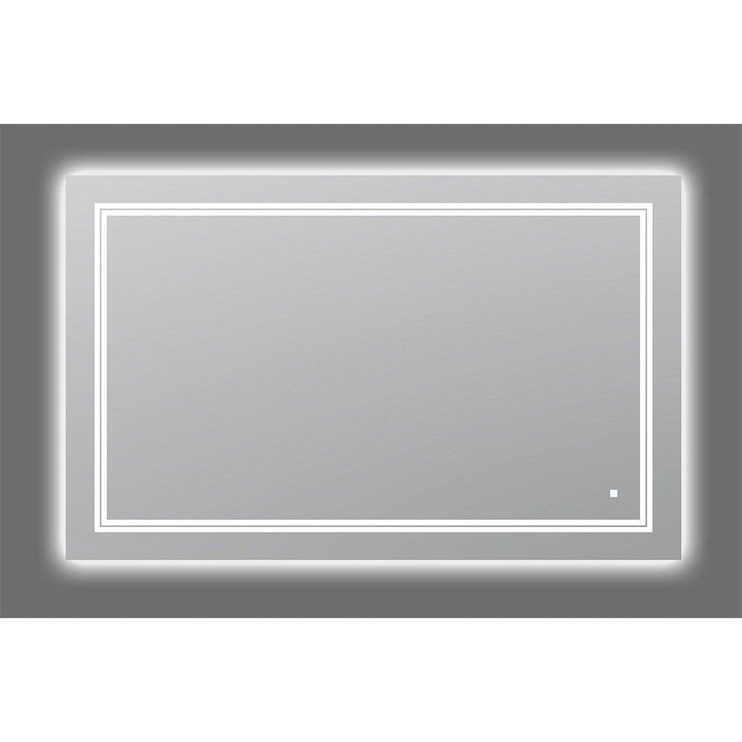 Aquadom SOHO 48" x 30" Rectangular Ultra-Slim Frame LED Lighted Bathroom Mirror With Defogger - S-4830-N