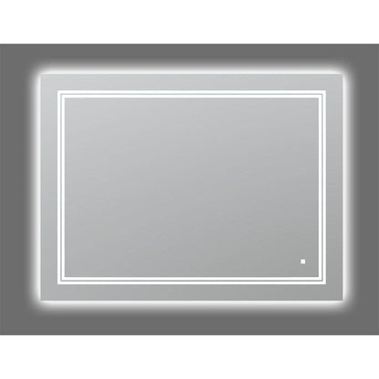 Aquadom SOHO 48" x 36" Rectangular Ultra-Slim Frame LED Lighted Bathroom Mirror With Defogger - S-4836-N