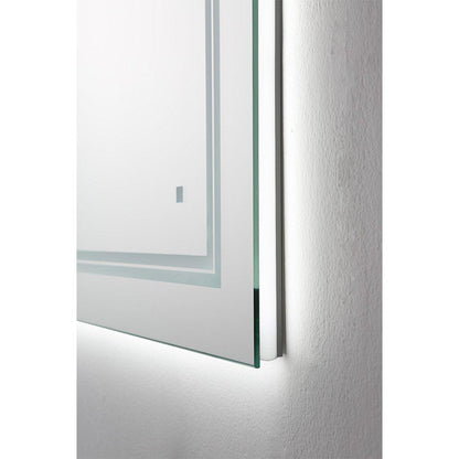 Aquadom SOHO 48" x 36" Rectangular Ultra-Slim Frame LED Lighted Bathroom Mirror With Defogger - S-4836-N