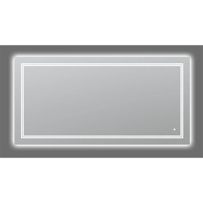 Aquadom SOHO 60" x 30" Rectangular Ultra-Slim Frame LED Lighted Bathroom Mirror With Defogger - S-6030-N