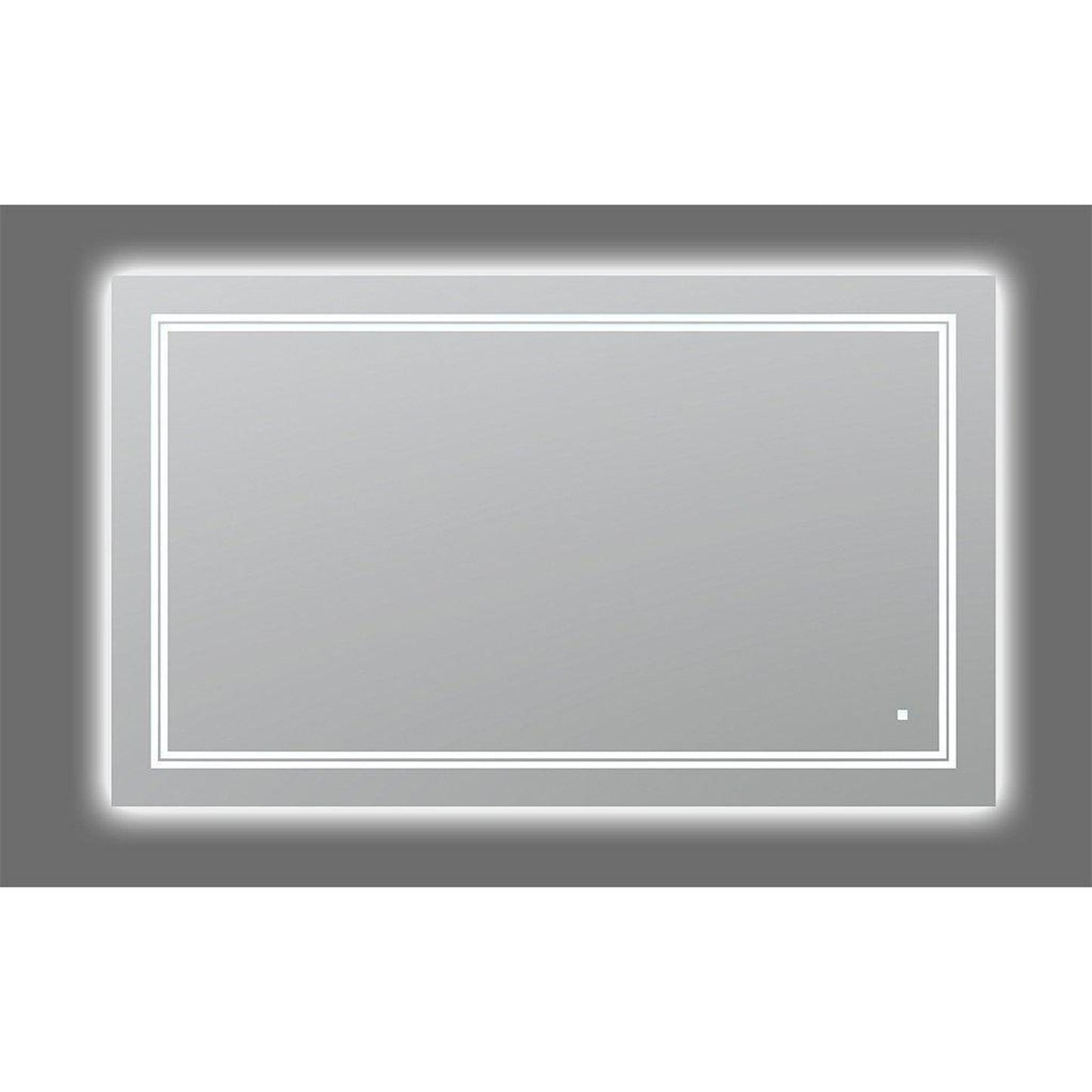 Aquadom SOHO 60" x 36" Rectangular Ultra-Slim Frame LED Lighted Bathroom Mirror With Defogger - S-6036-N