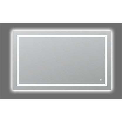 Aquadom SOHO 60" x 36" Rectangular Ultra-Slim Frame LED Lighted Bathroom Mirror With Defogger - S-6036-N