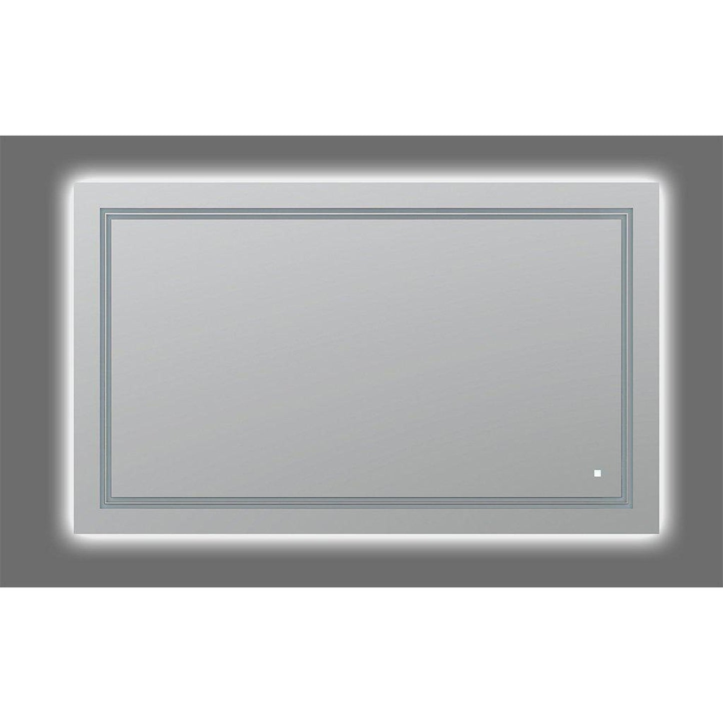 Aquadom SOHO 60" x 36" Rectangular Ultra-Slim Frame LED Lighted Bathroom Mirror With Defogger - S-6036-N