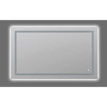 Aquadom SOHO 60" x 36" Rectangular Ultra-Slim Frame LED Lighted Bathroom Mirror With Defogger - S-6036-N