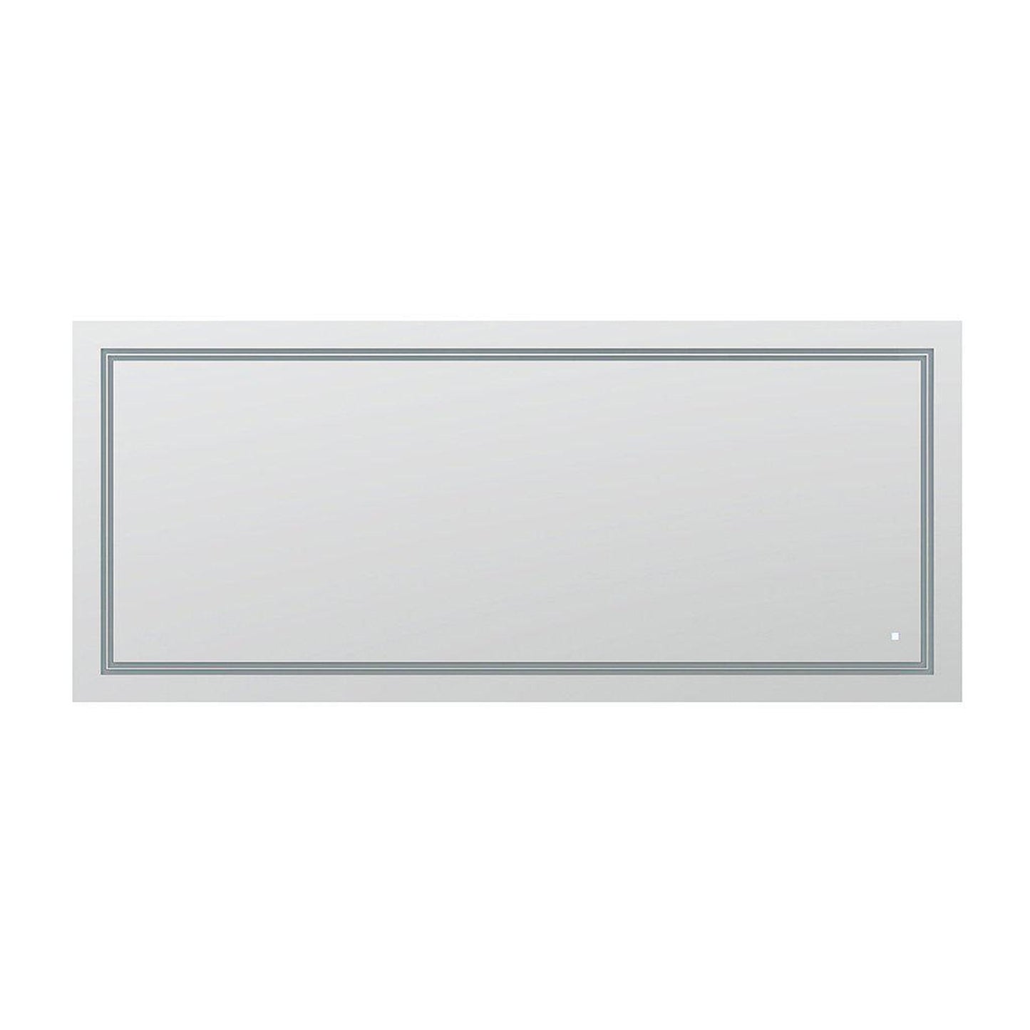 Aquadom SOHO 72" x 36" Rectangular Ultra-Slim Frame LED Lighted Bathroom Mirror With Defogger - S-7236-N