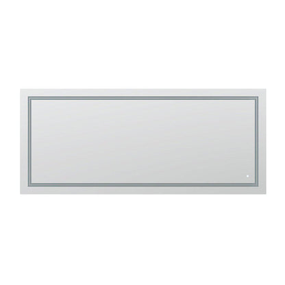 Aquadom SOHO 72" x 36" Rectangular Ultra-Slim Frame LED Lighted Bathroom Mirror With Defogger - S-7236-N
