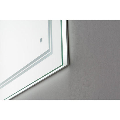Aquadom SOHO 72" x 36" Rectangular Ultra-Slim Frame LED Lighted Bathroom Mirror With Defogger - S-7236-N