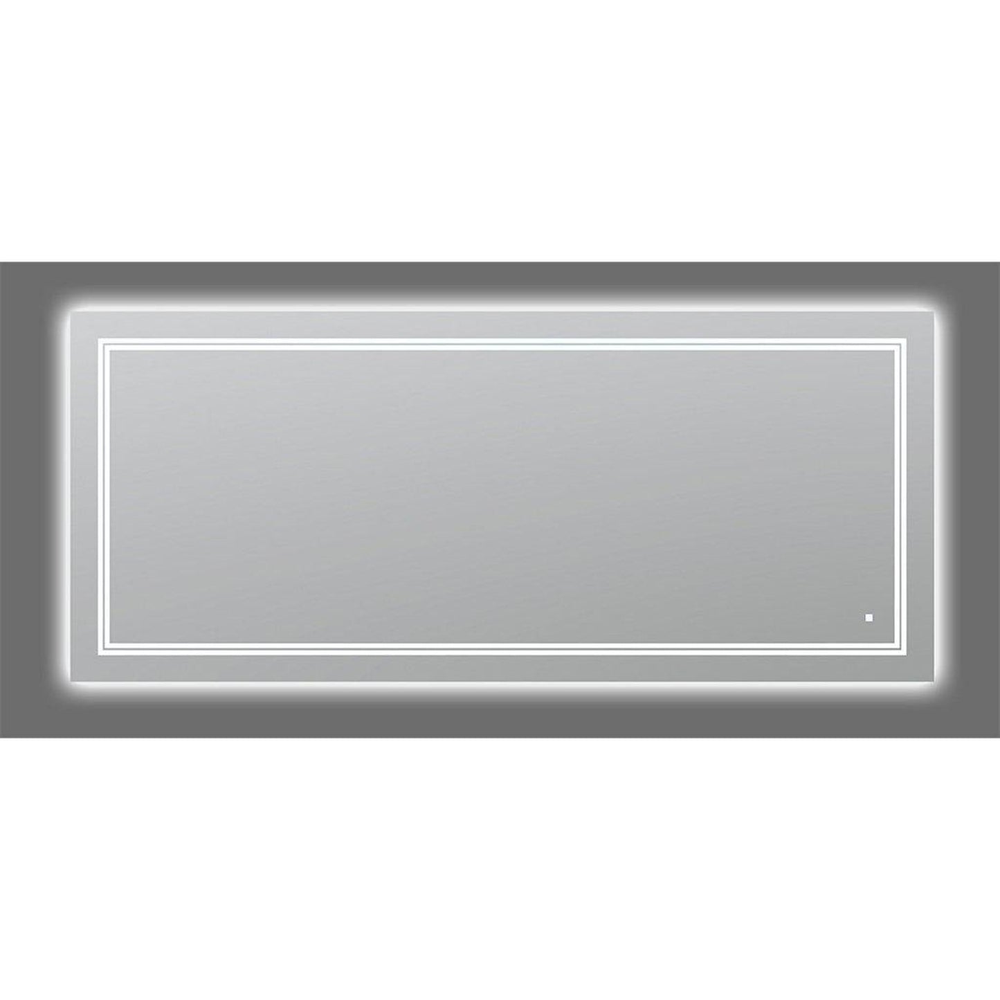 Aquadom SOHO 84" x 36" Rectangular Ultra-Slim Frame LED Lighted Bathroom Mirror With Defogger -= S-8436-N