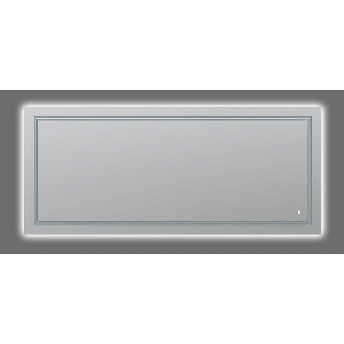 Aquadom SOHO 84" x 36" Rectangular Ultra-Slim Frame LED Lighted Bathroom Mirror With Defogger -= S-8436-N