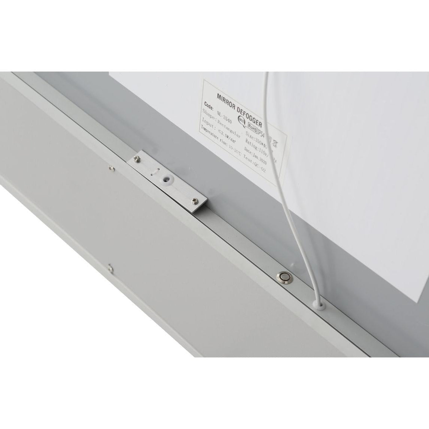 Aquadom SOHO 96" x 36" Rectangle Ultra-Slim Frame LED Lighted Bathroom Mirror With Defogger - S-9636-N