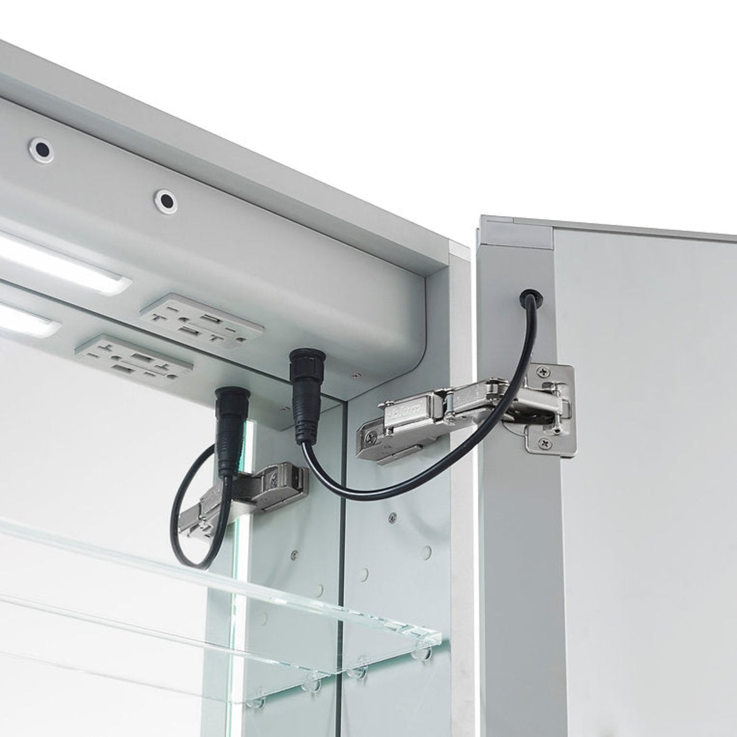 Aquadom Signature Royale 30" x 36" Rectangle Medicine Cabinet With Lighting, Defogger, Integrated LED 3X Magnifying Mirror And Electrical Outlet with USB - SR-3036-N