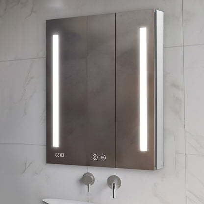 Aquadom Signature Royale 30" x 36" Rectangle Medicine Cabinet With Lighting, Defogger, Integrated LED 3X Magnifying Mirror And Electrical Outlet with USB - SR-3036-N
