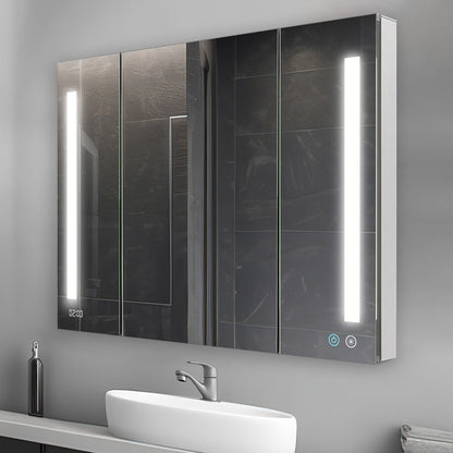Aquadom Signature Royale 48" x 36" LED Lighted Medicine Cabinet With Defogger, Integrated LED 3X Magnifying Mirror and Electrical Outlet With USB - SR-4836-N