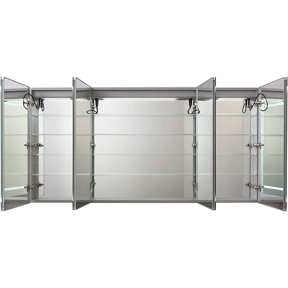 Aquadom Signature Royale 72" x 36" Rectangular Medicine Cabinet With Lighting, Defogger, Integrated LED 3X Magnifying Mirror And Electrical Outlet with USB  - SR-7236