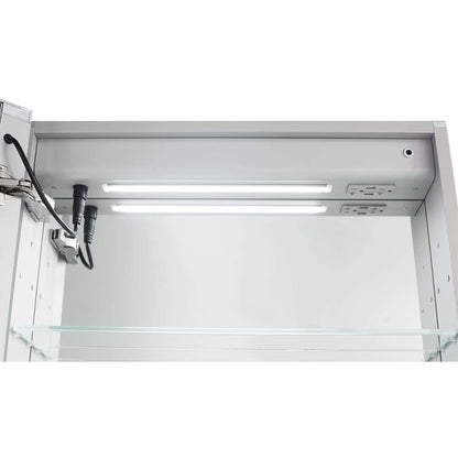 Aquadom Signature Royale Bi-View 36" x 30" Rectangular Medicine Cabinet With Lighting, Defogger, Integrated LED 3X Magnifying Mirror And Electrical Outlet with USB - SR-3630-N