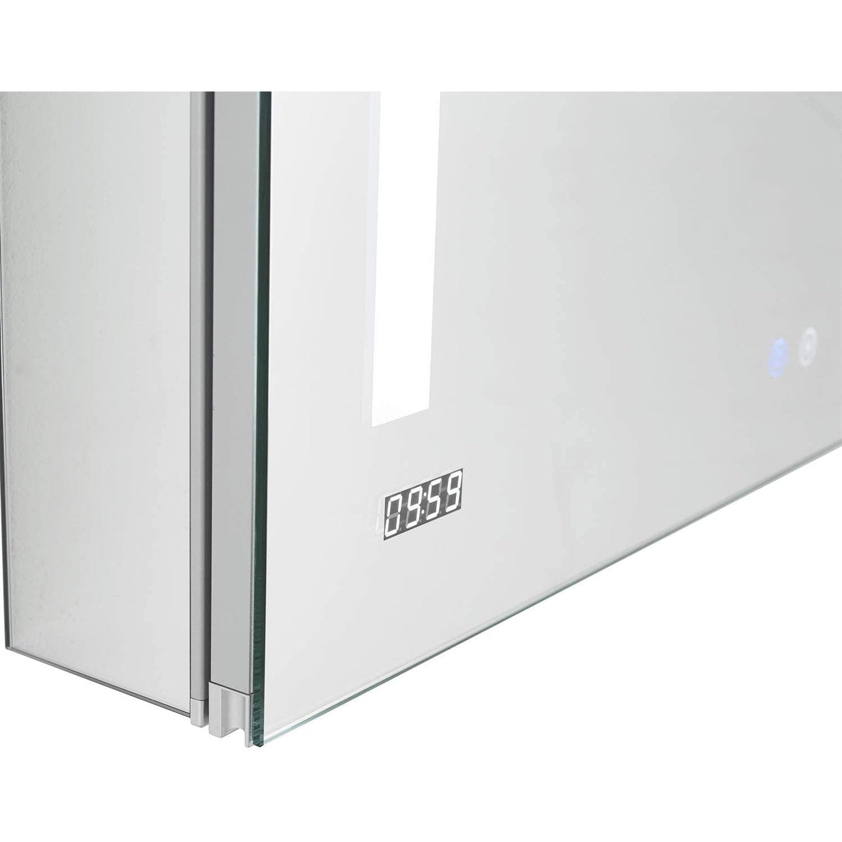 Aquadom Signature Royale Single View 24" x 30" Rectangular Left Hinged Medicine Cabinet With Lighting, Defogger, Integrated LED 3X Magnifying Mirror And Electrical Outlet with USB - SR-2430L-N