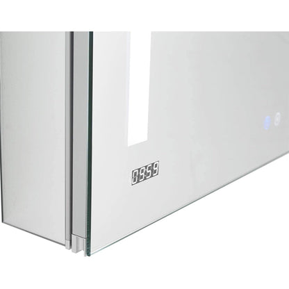 Aquadom Signature Royale Single View 24" x 40" Rectangular Right Hinged Medicine Cabinet With Lighting, Defogger, Integrated LED 3X Magnifying Mirror And Electrical Outlet with USB - SR-2440R-N