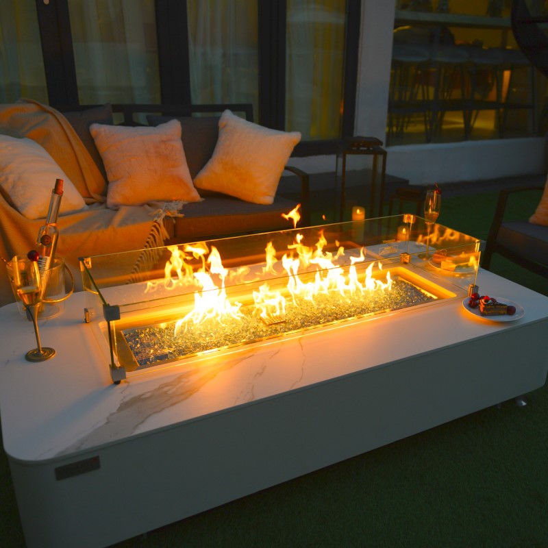 Athens Fire Table Outdoor Night