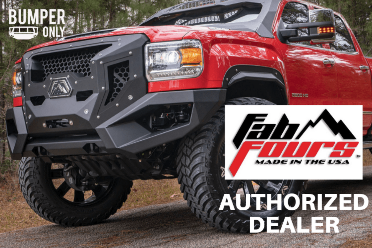 Fab Fours Red Steel DR03-RS1062-1 Dodge Ram 4500/5500 2003-2005 Front Bumper Winch Ready Pre-Runner Guard