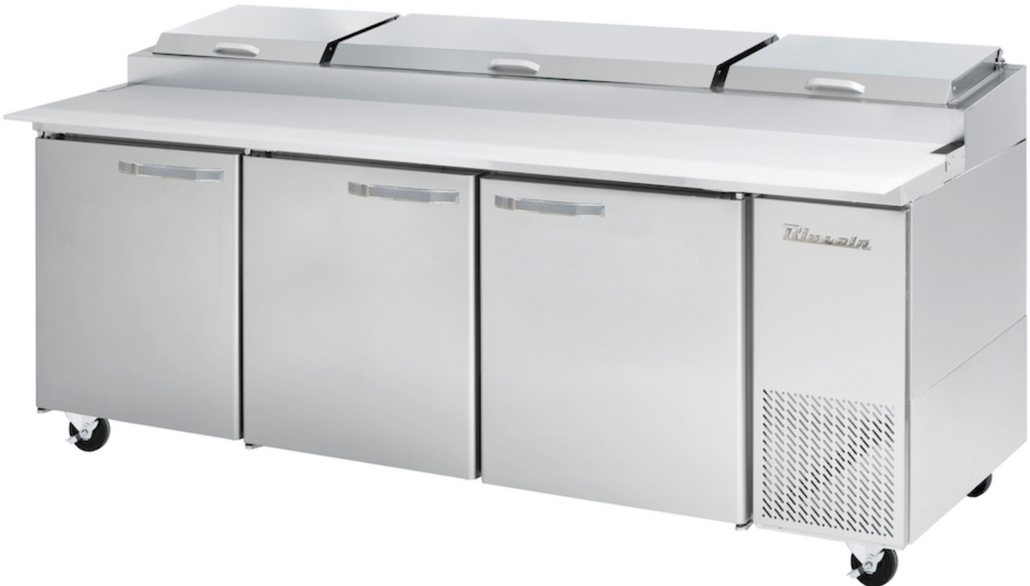 Blue Air BAPP93-HC | 93" Wide 3 Door Pizza Prep Table - BAPP93-HC