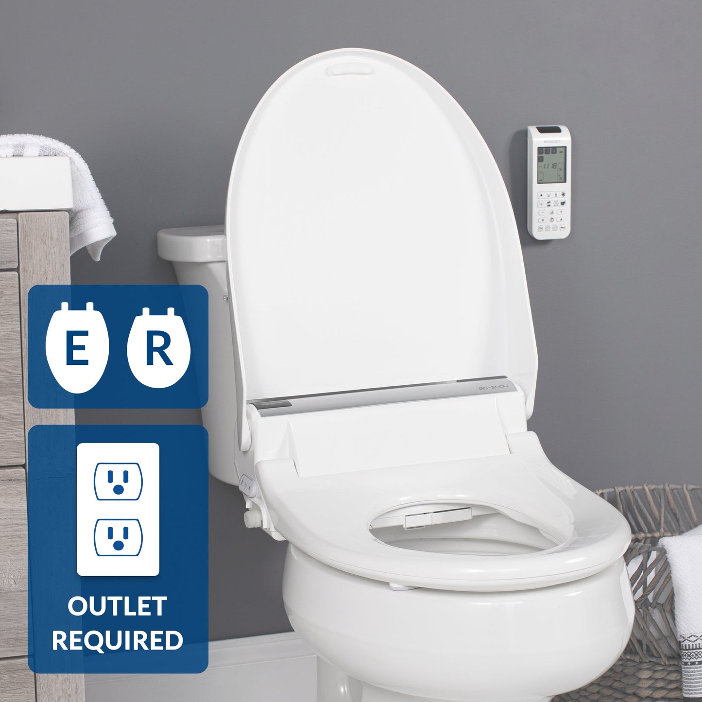 Bio Bidet BB-2000 Bidet Toilet Seat Bundle - 7ZBB2000E DRY