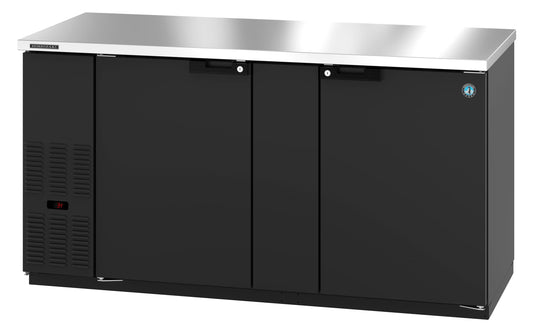 Hoshizaki 70" Wide 2 Door Black Vinyl Back Bar - BB69