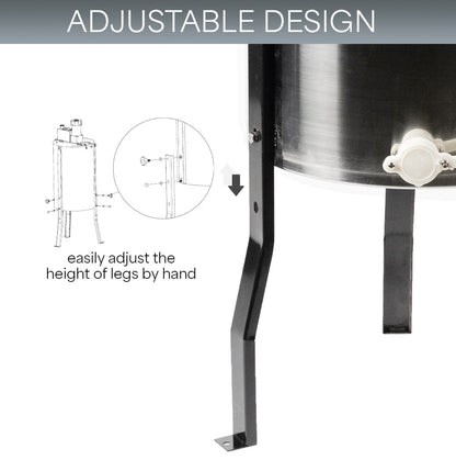 VIVO Electric 4 to 8 Frame Stainless Steel Honey Extractor - BEE-V004E