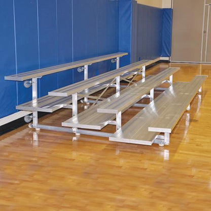 Bleacher 4 Row 15' Tip & Roll Portable Aluminum - BLCH-4TRG