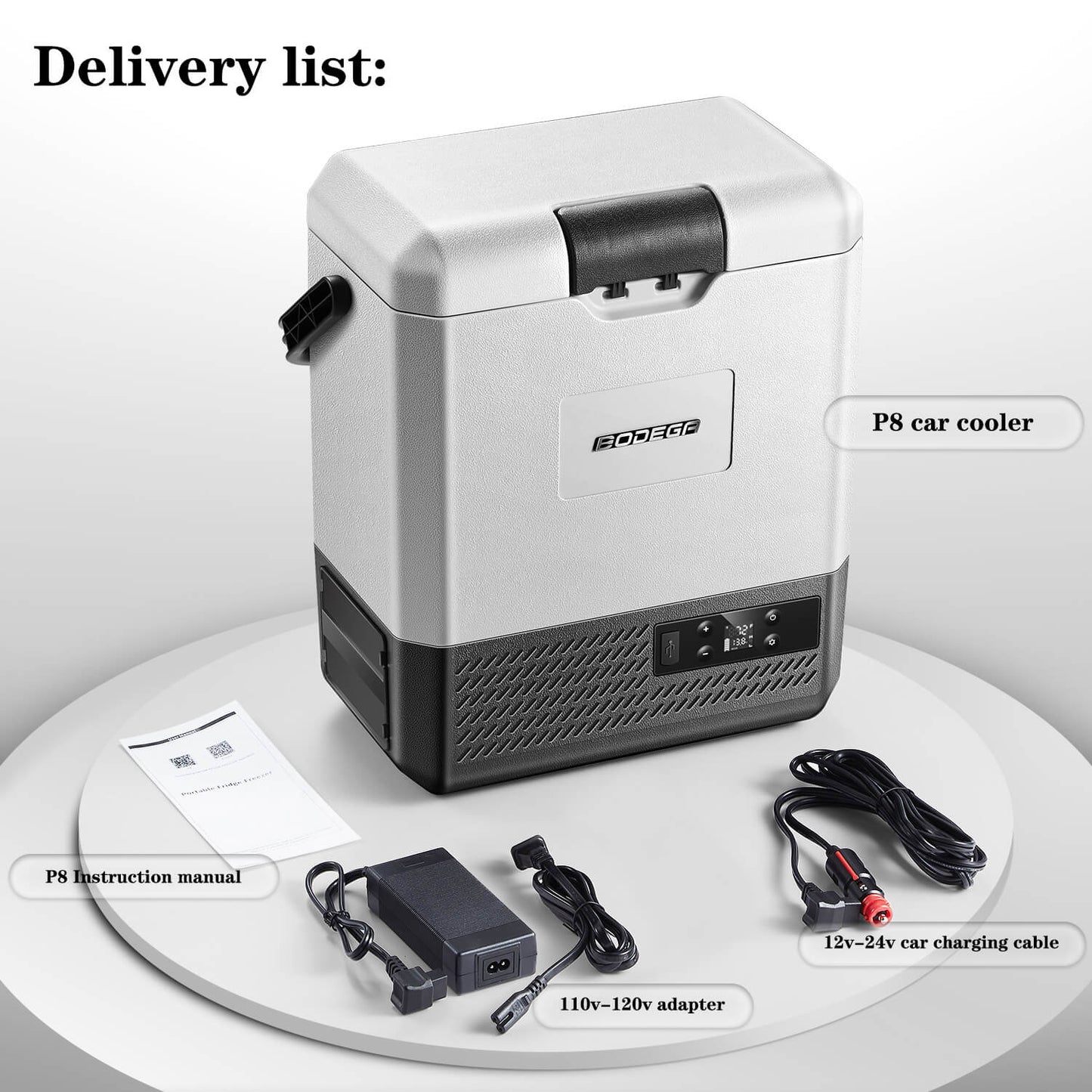 Earth Day Sale-BODEGAcooler Mini 12V Portable Freezer P8 9Qt/8L - P8-1