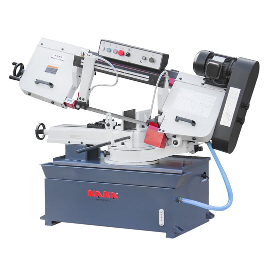 Kaka Industrial BS-1018R 10 inch horizontal bandsaw, Metal Cutting Band Saw, the bow can be swiveled between 45° and 90°Solid Design, Solid Design, Horizontal High Precision Vice Metal Band Saw220V-60Hz-1PH - 188116