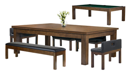 Baylor 7 Ft Pool Table Dining Collection - Rustic Series