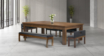 Baylor 8 Ft Pool Table Dining Collection - Rustic Series