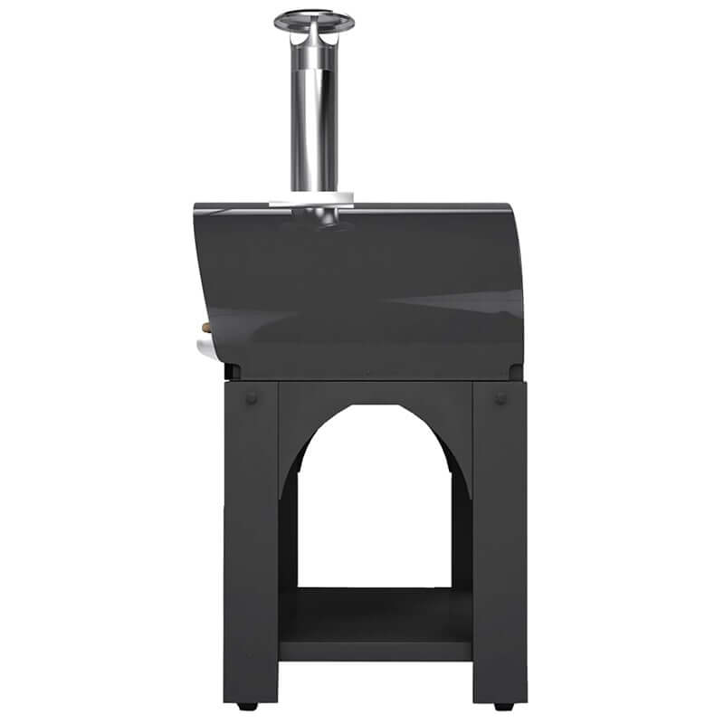 Belforno Black Portable Medio Wood-Fired Pizza Oven Side View