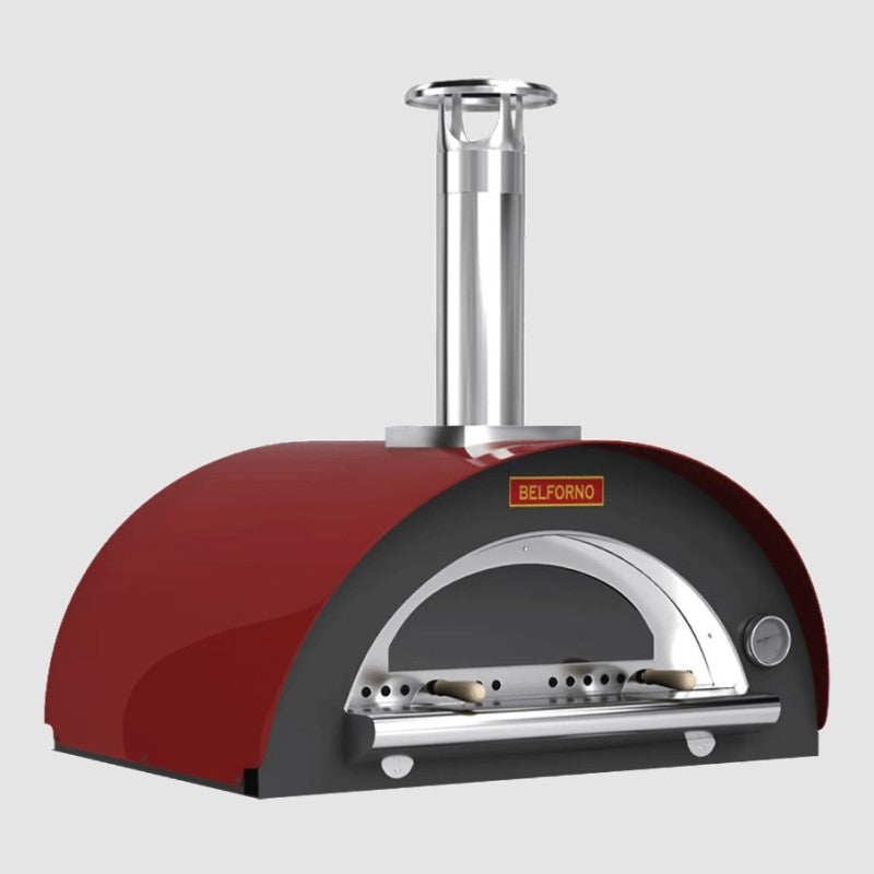 Belforno Countertop Medio Gas-Fired Pizza Oven - Red