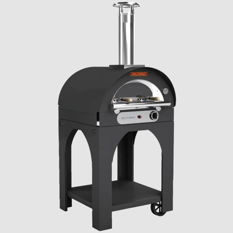 Belforno Portable Piccolo Gas-Fired Pizza Oven - Black