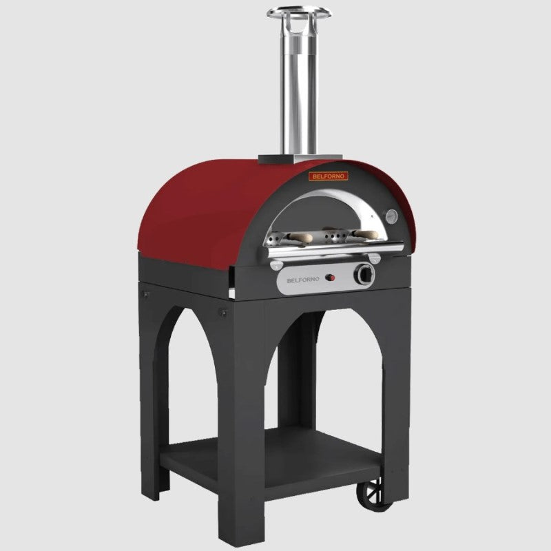 Belforno Portable Piccolo Gas-Fired Pizza Oven - Red