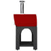 Belforno Red Portable Medio Wood-Fired Pizza Oven Side VIew