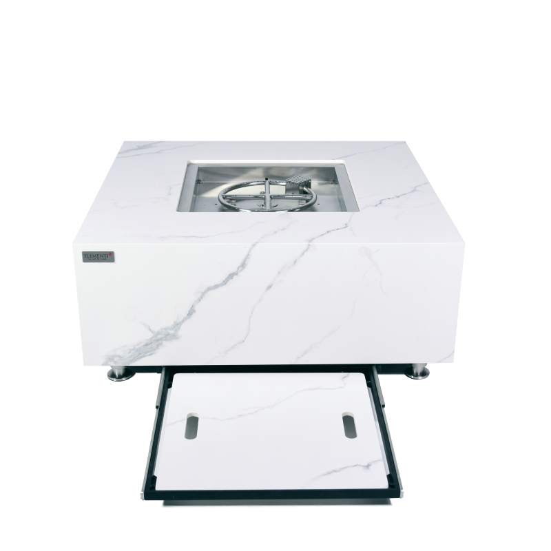 Bianco Fire Table with Compartment