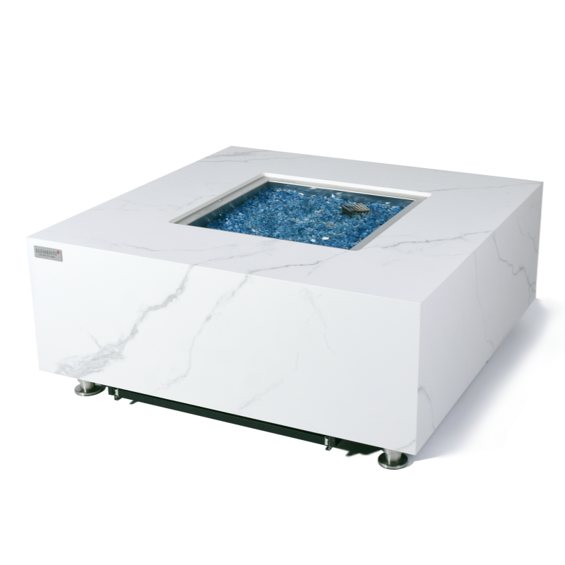 Bianco Fire Table with fire glass
