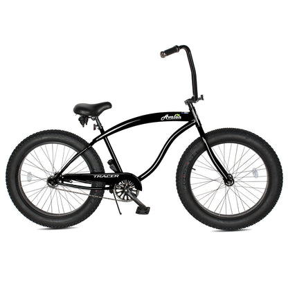 Tracer 26" Avalon GT Fat Tire Stretch Beach Cruiser Bike - MB-AVALON GT-BK/BK