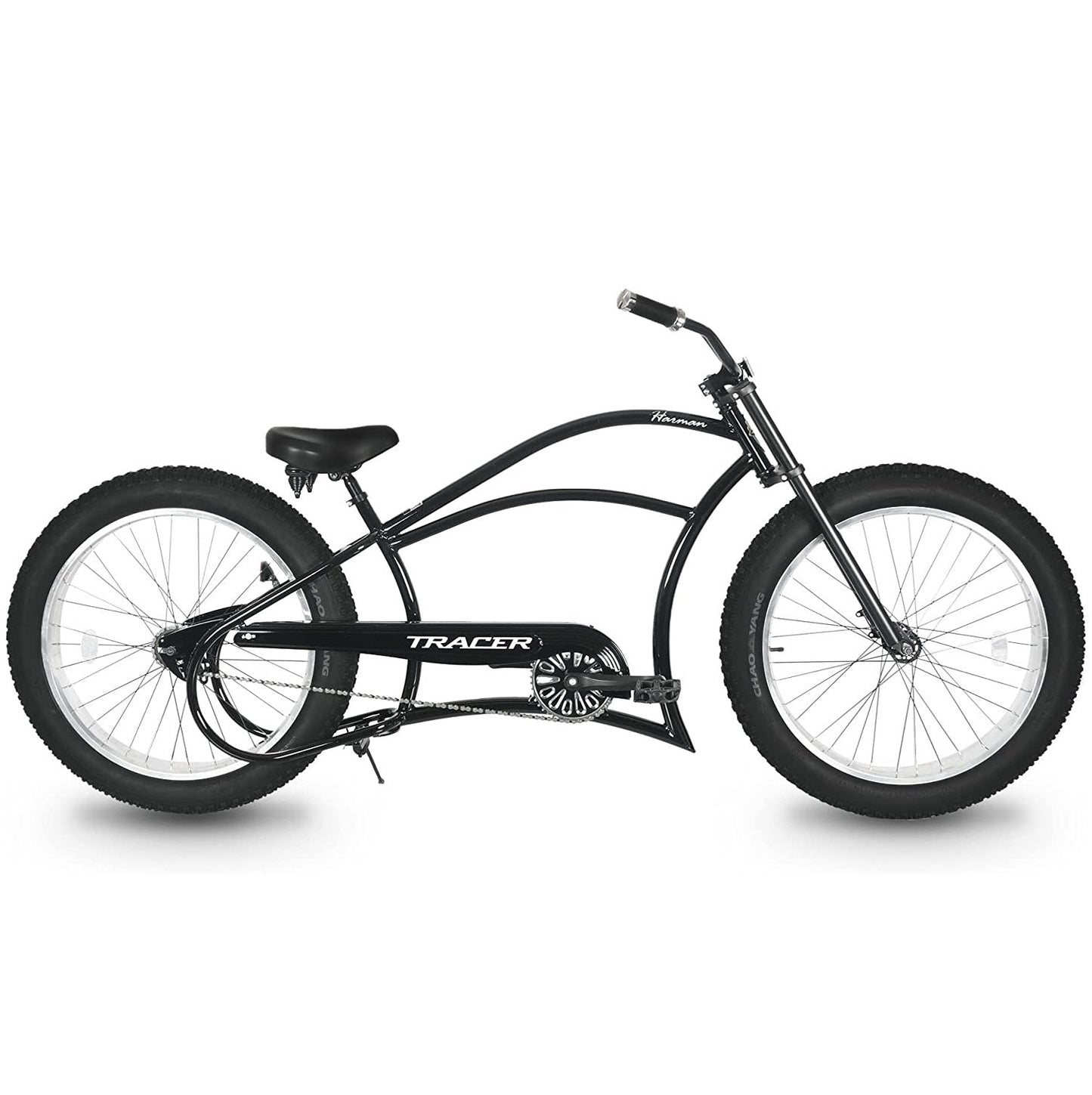 Tracer 26" Harman 1-Speed Classic Chopper Stretch Cruiser Fat Tire Bike