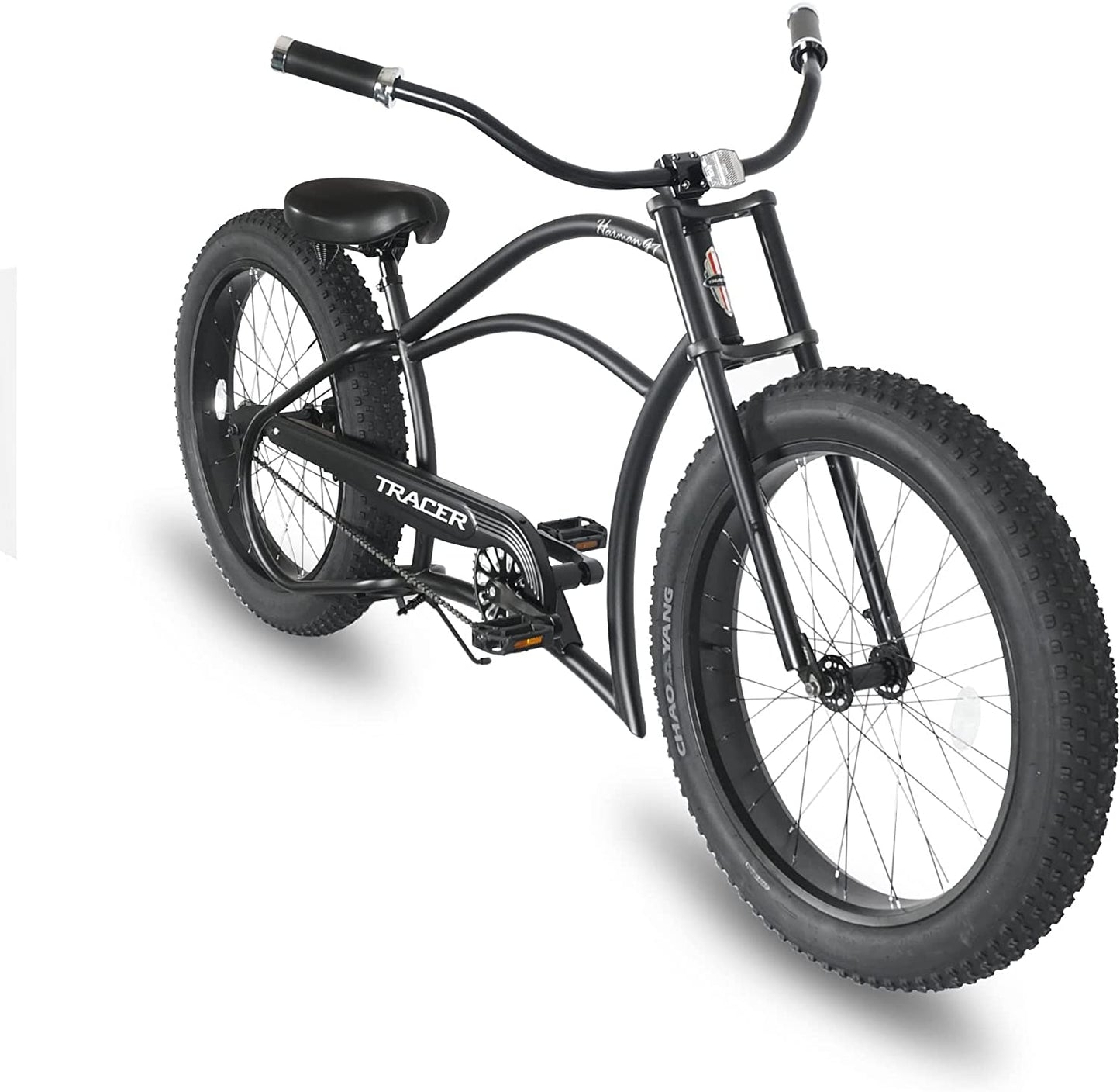 Tracer 26" Harman 1-Speed Classic Chopper Stretch Cruiser Fat Tire Bike